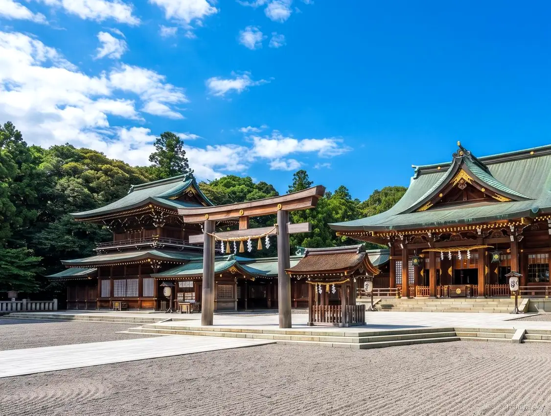 Shibuya Sky en Meiji Jingu tour, torii-poort