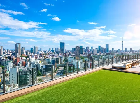 Shibuya Sky Ticket Tour, Skyline bei Tageslicht