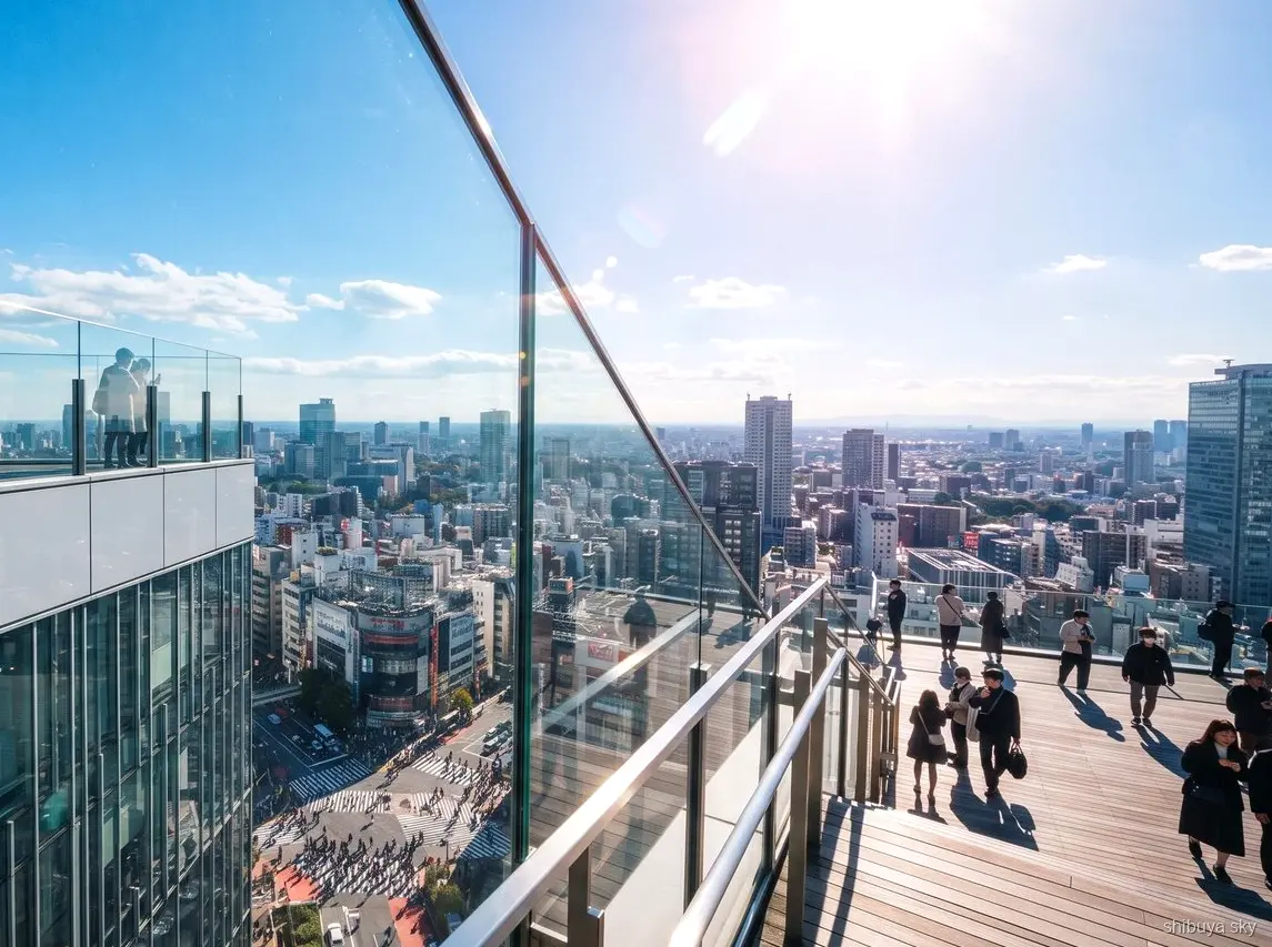 Shibuya Sky morgentur med billet, udsigt over Tokyo fra det åbne udsigtsdæk