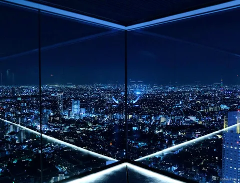 Bilet na Shibuya Sky na wyznaczoną godzinę, nocna panorama miasta